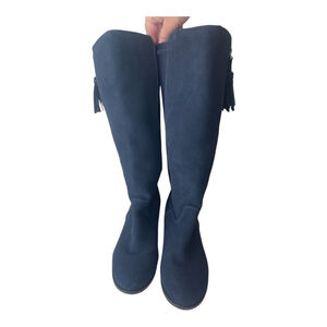Sporto Waterproof Navy Suede Tall boot. women size 7W